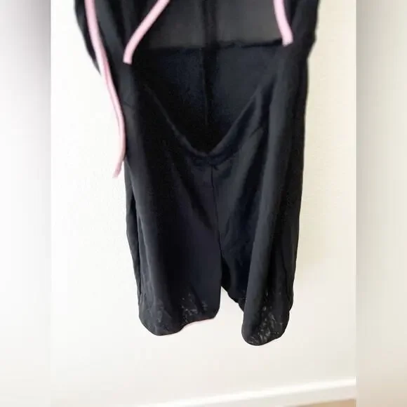 I.AM.GIA Black Pink Asha Cutout Front Tie Romper Size XS - Picture 6 of 8